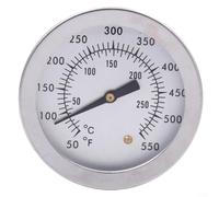 Stainless Steel Bimetallic Thermometer, Dual Scale Display For Oven And Bbq Cooking Temperature Checking