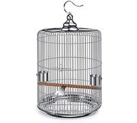 Stainless Steel Bird Cage - Large Flight Design with Metal Hooks for Outdoor Use