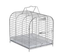 Stainless Steel Bird Cage Portable Handheld for Outdoor Pet Carrying Parrot Java Sparrow Canarie Cockatiels(Large)
