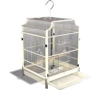 Stainless Steel Bird Cage - Professional Parrot Carrier with Pull Tray, Ideal for Pigeon Nesting and Gardening Decor, Exquisite Hanging Design
