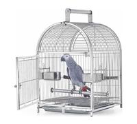 Stainless Steel Bird Cage Sturdy Travel Parrot Cage for Extra Small Finch Zoo Love Bird Parakeets, Lovebirds, African Grey, Conure