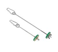 Stainless Steel Bird Food Holder 2 Pack | Sturdy Fruit/Veggie Tool for Parrots | Easy Maintain Cage Feeder | 5.9 & 9.1 Inch Sizes