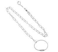 Stainless Steel Bird Foot Chain for Parrot Training, Adjustable | Lightweight, Wear Resistant and Rust Resistant, Reinforcing Links, White Finish, for Birds and Parrots