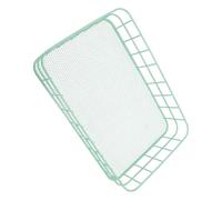 Stainless Steel Bird Resting Platform Cage Perch for Parrots | Mesh Grid Layout, Anti Chewing Finish, Light Green Colour, Stable Resting Spot for Aviaries