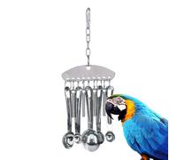 Stainless Steel Bird Toy, Parrot Toy Spoon, Stainless Steel Spoon Ring, Bell Bird Toy | Conditioning Toy Cage