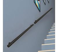 Stainless Steel Black Handrail for Stairs Adjustable 1-6m Wall Support Indoor/Outdoor Safety Railing Staircase Barriers Handrail Brackets