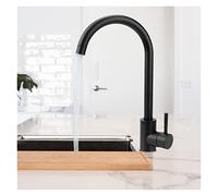 Stainless Steel Black Kitchen Faucet, 360° Rotate Mixer Tap, Hot & Cold Water, Deck Mounted, Pull Out Sprayer, Modern Sink Accessories