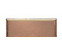 Stainless Steel Black LED Recessed Shower Tile-Free Metal Storage Rack Rose Gold Finish 92x32x12.5cm - Perfect Bathroom nizer for Stylish Storage Solutions