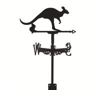 Stainless Steel Black Metal Weather Vane Weather Weathervane for Roof Weather Vane with Arrow Ornament Wind Direction Indicator Chicken Coop Barn Decoration