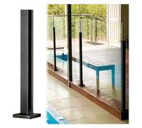 Stainless Steel Black Railing Post for Deck Patio Stairs & Balcony 58" (148cm) Durable Baluster Column Weather Resistant & Stylish Design