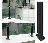 Stainless Steel Black Railing Post304 Material 2x2 Inch Square Balustrade for Balcony Pool and PatioDurable 100cm Corner Post