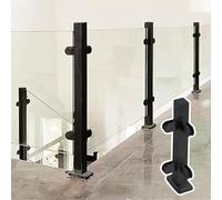 Stainless Steel Black Stair Railing Post Adjustable 61119 cm Balustrade Support for Terrace Balcony Garden Fence Post Outdoor Safety Solution