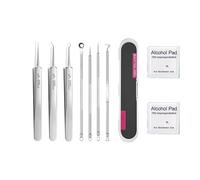 Stainless Steel Blackhead Removal Kit, Blackhead Tools, Stainless Steel Blackhead Remover, for Forehead, Facial and Nose