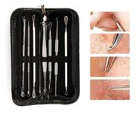 Stainless Steel Blackhead Remover Spot Popper Tool Kit 7 Pcs, Complete Skin Clearing Toolkit& Whitehead Extraction Set, Professional Pimple Spot Popper Acne Comedone Extractor Kit, Acne Needle Spot.