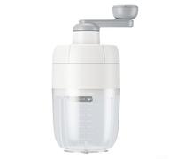Stainless Steel Blade Slushie Maker Compact Manual Design to Effortlessly Crush Ice for Smoothies, Cones, and Icy Drinks (white)
