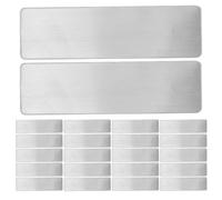 Stainless Steel Blank Engraving Tags 25pcs Rectangle Silver