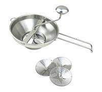 Stainless Steel Blender Food Mill Manual Grinder Masher with Sturdy Brushed Finish and Fine Perforations for Smooth Textures Suitable for Food prep Sauce Crafting Home Canning, Small