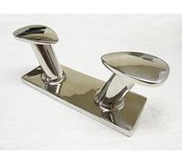 Stainless Steel Boat Cleat Bollard Double Horn 160MM (7 Inch Marine Rope Tie Down Deck Mooring)