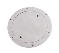 Stainless Steel Boat Deck Plate, 4/5/6/7 inch Boat Hatch Round Non Slip Deck Plate Inspection Hatch Port Cover Detachable Marine Cover for Marine Boats Yacht Kayak Ships RV (6inch)