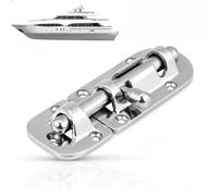 Stainless Steel Boat Door Lock Latch, Silver Anti-rust Marine Window Door Hatch Gate Latches Heavy Duty Lock Latch Slide Barrel Bolt Clasp for Marine Boat Window/Doors/Hatch/Cabinet (110mm)