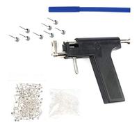 Stainless Steel Body Piercing Tool Kit, Professional Ear Nose Navel Piercing Machine with 98 Pcs Alloy Ears Studs Tools Earring Stoppers