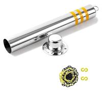 Stainless Steel Bollards for Parking, Heavy-Duty Reflective Entrance Posts for Driveway Protection, Enhanced Safety Barrier for Vehicle Security