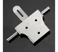 Stainless Steel Bolt Latch with Integrated Hasp and Staple for Padlock Locking on Barn Doors Garage Utility Cabinets and Sliding Sash