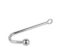 Stainless Steel Bondage Anal Hook, Metal Beaded Anal Hook with Ring, Fetish Sex Toys for Couples Beaded Anal Butt Plug