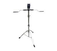 Stainless Steel Bongos Drum Stand Adjustable Height Triangle Bracket Holder Double Braced for Professional Players