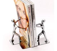 Stainless Steel Bookends - Heavy Duty Kung Fu Man Bookends, Nonskid Humanoid Bookends for Home Office Llibrary School Decorative bookends, by Fiona （1 Pair）