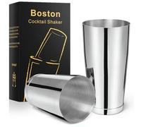 Stainless Steel Boston Shaker - 2-Piece 18oz & 28oz Shaker Tins, Professional Bar Tools for Bartender, Metal Mixer for Martini & Cocktails