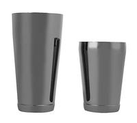 Stainless Steel Boston Shaker Cocktail Shaker Set, Professional Bar Tool with Leak - Proof Design, Mirror Polished Cocktail Tin for Bartenders, Home Bars, Cafes and (Black)