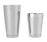 Stainless Steel Boston Shaker Cocktail Shaker Set, Professional Bar Tool with Leak - Proof Design, Mirror Polished Cocktail Tin for Bartenders, Home Bars, Cafes and (Silver)
