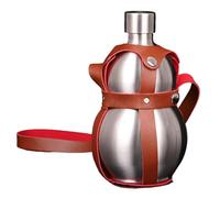 Stainless Steel Bottle - 1.5 Litre Steel Bottle, Metal Drink Container, Shoulder Strap Holder | Hydration Systems For Daily Use, Soluz, silver, riferimento alla descrizione, Please refer to