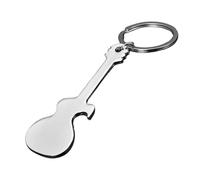 Stainless Steel Bottle Opener Keychain Guitar Shaped Beverage Opener Key Ring
