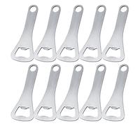 通用 Stainless Steel Bottle Opener, Pack of 10, Black, Bartender, Home Pub Outdoor Men