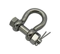 Stainless Steel Bow Shackle with Safety Pin 1 Ton 10MM (Marine Lifting Loa