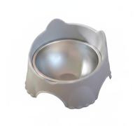 Stainless Steel Bowl Cat Bowl Elevated Pet Feeder Removable Pet Supplies Hygienic Metal Construction Stable Anti Knock Design Suitable for playrooms, Gray, style to 4