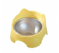 Stainless Steel Bowl Cat Food Dish Raised Pet Feeder Anti Tip Support Removable Liner Smooth Surface Suitable for picky eaters neat floors daily feeding, Yellow, style to 5
