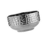 Stainless Steel Bowl with Hammered Surfaces and Double Wall Insulation for Hot Food Dishwasher Safe Dining Essential Elegant Gold Coated Kitchen Bowl