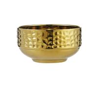 Stainless Steel Bowl with Hammered Surfaces and Double Wall Insulation for Hot Food Dishwasher Safe Dining Essential Stainless Steel Bowl with Double Wall