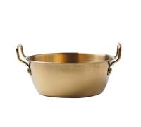 Stainless Steel Bowls - Double-Ear Household Bowl, Balti Serving Dishes | Stainless Steel Balti Bowl with Handle, Silver Indian Curry Serving Karahi Dishes for Rice Desserts, 5.91x5x1.77 Inches