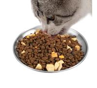 Stainless steel bowls made of rust-proof material for cats, non-slip flat plates - cat harness, for the bedroom, dining area, kitchen, home, travel and apartment