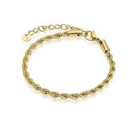 Stainless Steel Bracelet Gold Plated Rope Bracelet Twisted Braid Bracelet For Women Gift for Her Fine Jewelry