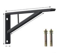 Stainless Steel Bracket For Bathroom Wall Mounted Thickened Triangle | For Bathroom Wall Mounted Shelf Support Thickened Heavy Duty Rack Silver Or Black 30Cm To 45Cm(14in 4pcs)