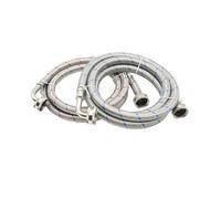 Stainless Steel Braided Flexible Hoses,6 FT 90 Degree Elbow Washing Machine Hose; SS Braided; for Hot and Cold Water Supply Lines