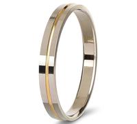 Stainless Steel & Brass Punjabi Kada Bracelet for Men | Sikh Kara Bangle (10mm Thickness 50g Weight) | Heavy Duty Steel Kada for Daily Wear | Religious Sikh Jewelry Gift, 6.5 cm, Stainless Steel, no