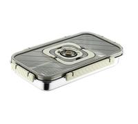 Stainless Steel Bread Box, Airtight Bread Storage, Compact Storage with Sturdy Layer, Lid Handle Utility with Refined Texture, 13.19*7.09*2.36inch Kitchen Category, Food Organizer for Pantry Fridge