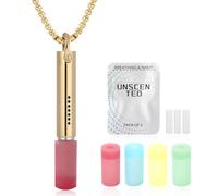 Stainless Steel Breathing Necklace for Anxiety - Adjustable Chain Breathwork Tool, Mindfulness Slow Breathing Trainer for Calm Meditation & Stress Relief, Gift for Women Men (Gold)