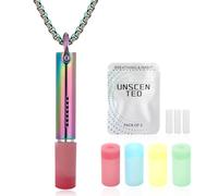 Stainless Steel Breathing Necklace for Anxiety - Adjustable Chain Breathwork Tool, Mindfulness Slow Breathing Trainer for Calm Meditation & Stress Relief, Gift for Women Men (Multicolor)